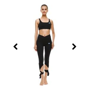 Black tie up leggings